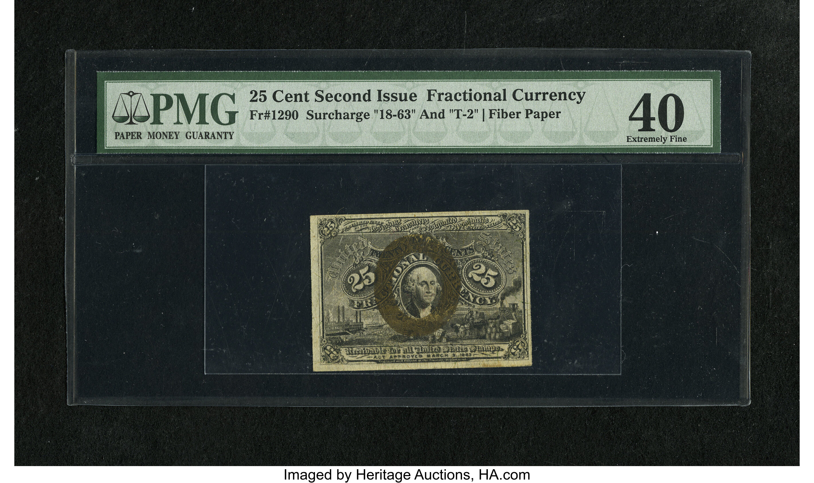 image for: Fr. 1290 25c Second Issue PMG Extremely Fine 40....