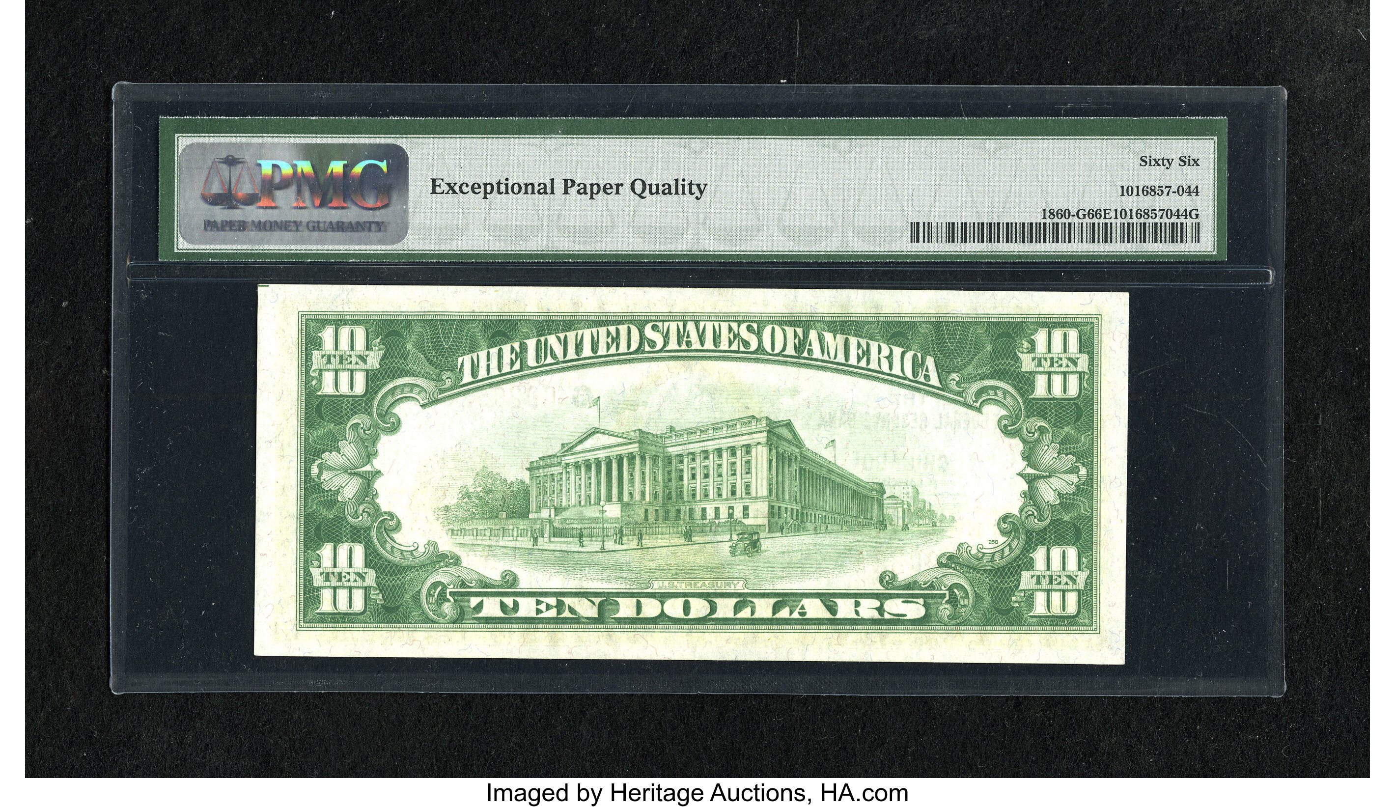 image for: Fr. 1860-G $10 1929 Federal Reserve Bank Note. PMG Gem Uncirculated 66 EPQ....