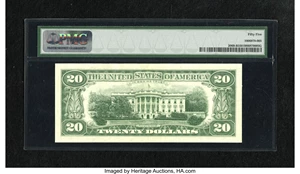 image for: Fr. 2069-B $20 1969B Federal Reserve Note. PMG About Uncirculated 55....
