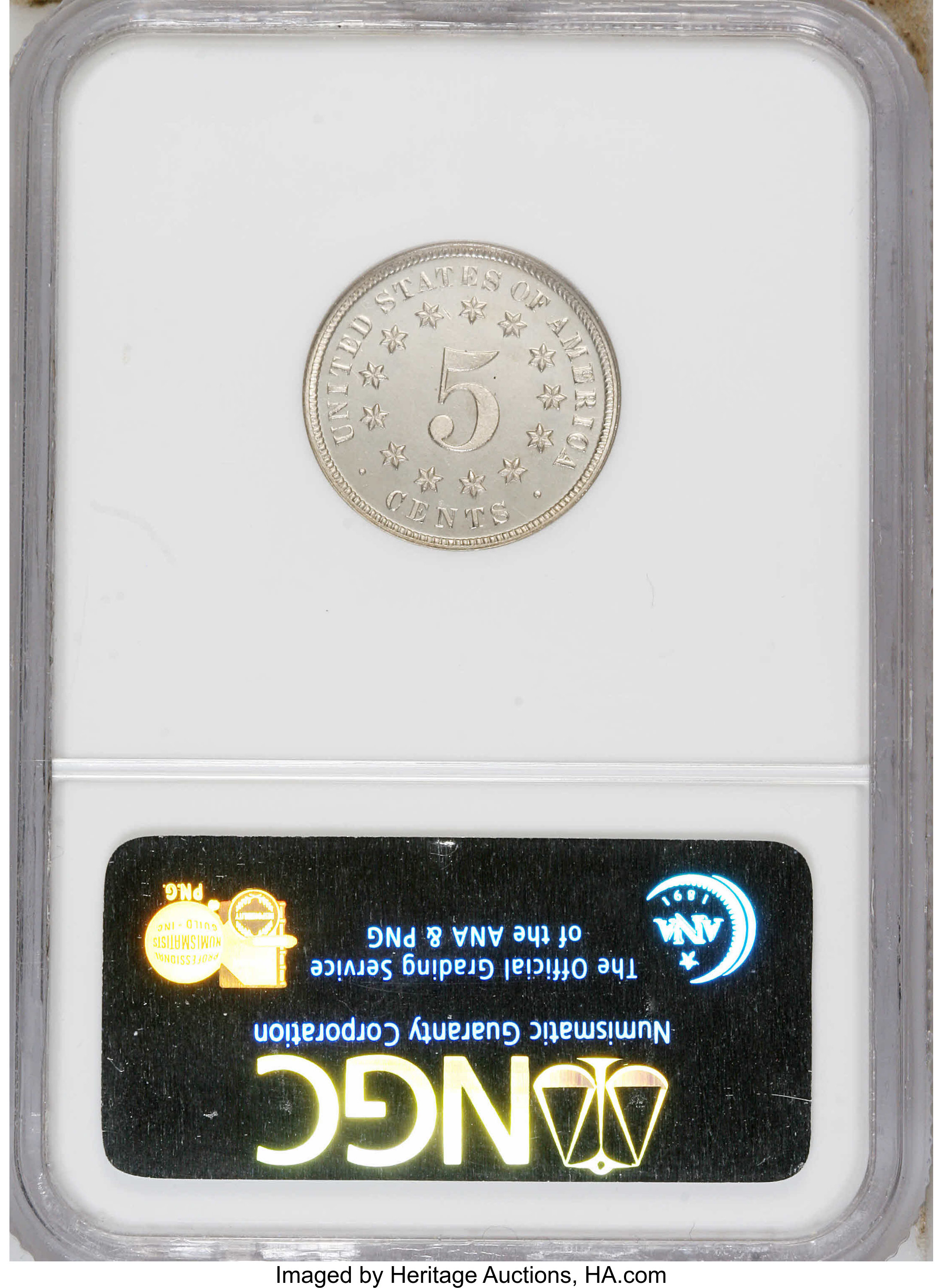 image for: 1876 5C PR66 Deep Cameo NGC. NGC Census: (0/0). PCGS Population (1/1).   (#93830)...