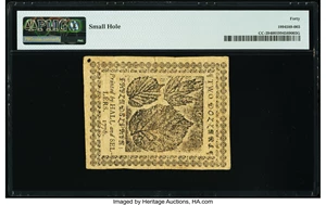image for: Continental Currency July 22, 1776 $2 PMG Extremely Fine 40....