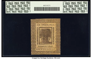 image for: Delaware January 1, 1776 6s PCGS Choice New 63....