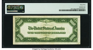 image for: Fr. 2211-J $1,000 1934 Mule Federal Reserve Note. PMG Choice Extremely Fine 45....