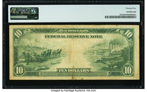image for: Fr. 934 $10 1914 Federal Reserve Note PMG Very Fine 25....