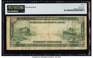 image for: Fr. 1005 $20 1914 Federal Reserve Note PMG Choice Fine 15....
