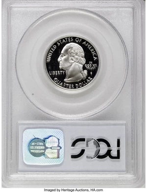 image for: 1999-S 25C Georgia Silver PR69 Deep Cameo PCGS. PCGS Population (4296/24). NGC Census: (4371/452). Numismedia Wsl. Price f...