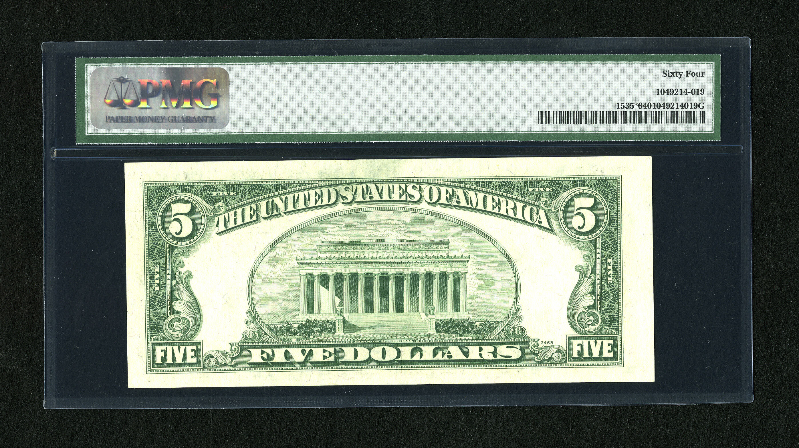 image for: Fr. 1535* $5 1953C Legal Tender Star Note. PMG Choice Uncirculated 64....