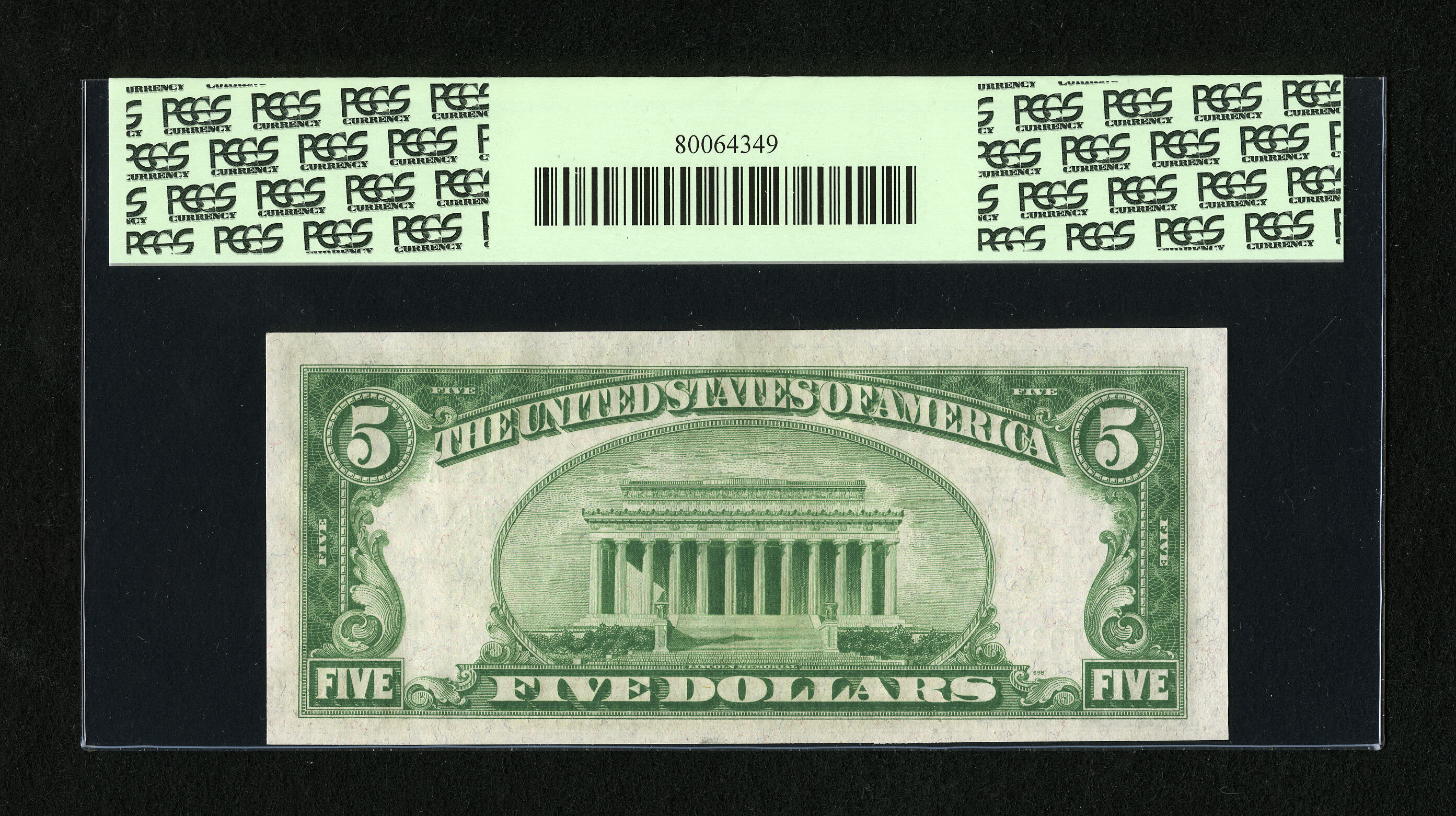 image for: Fr. 1955-I $5 1934 Federal Reserve Note. PCGS Gem New 65PPQ....