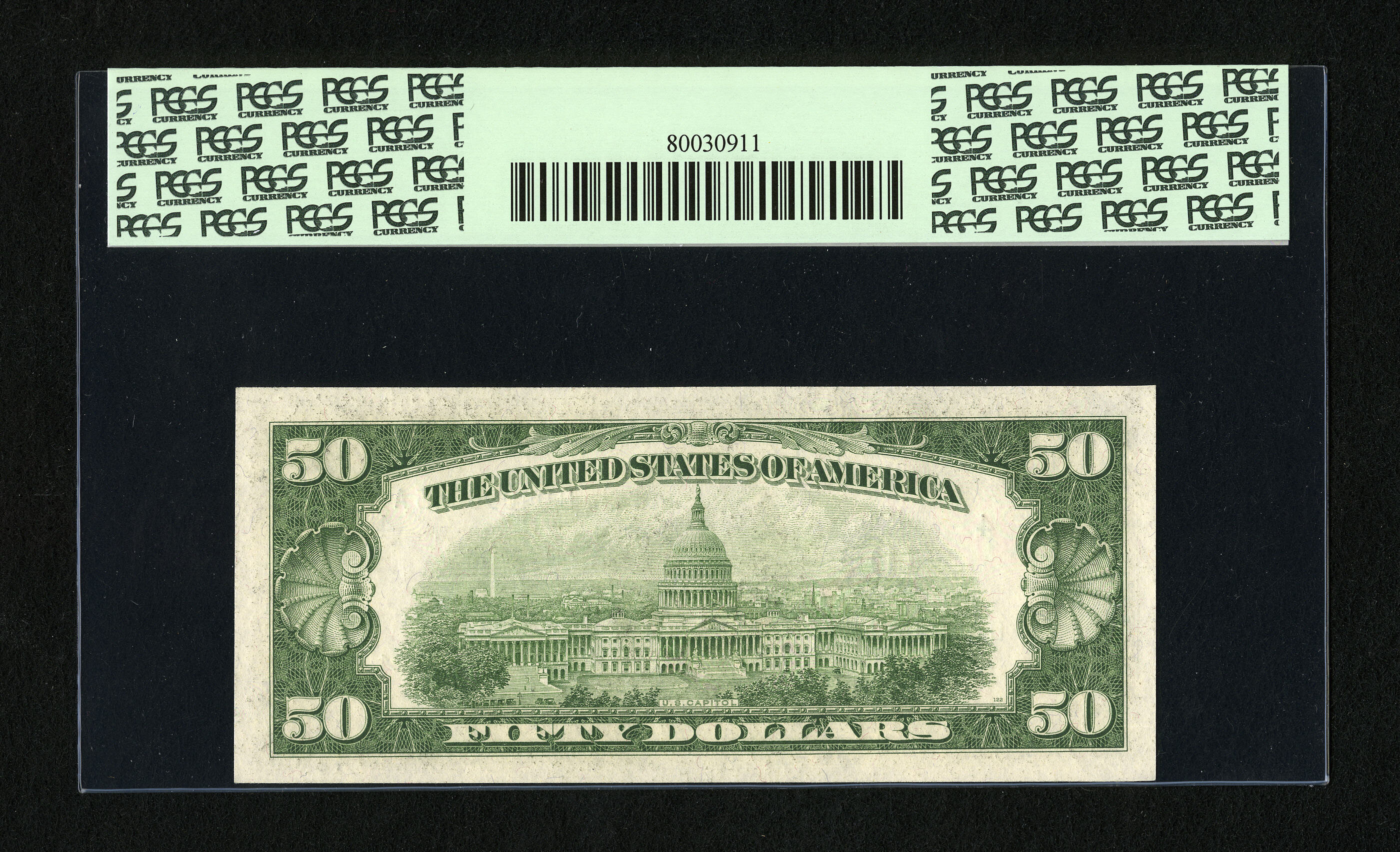 image for: Fr. 2107-D $50 1950 Mule Federal Reserve Note. PCGS Gem New 65PPQ....