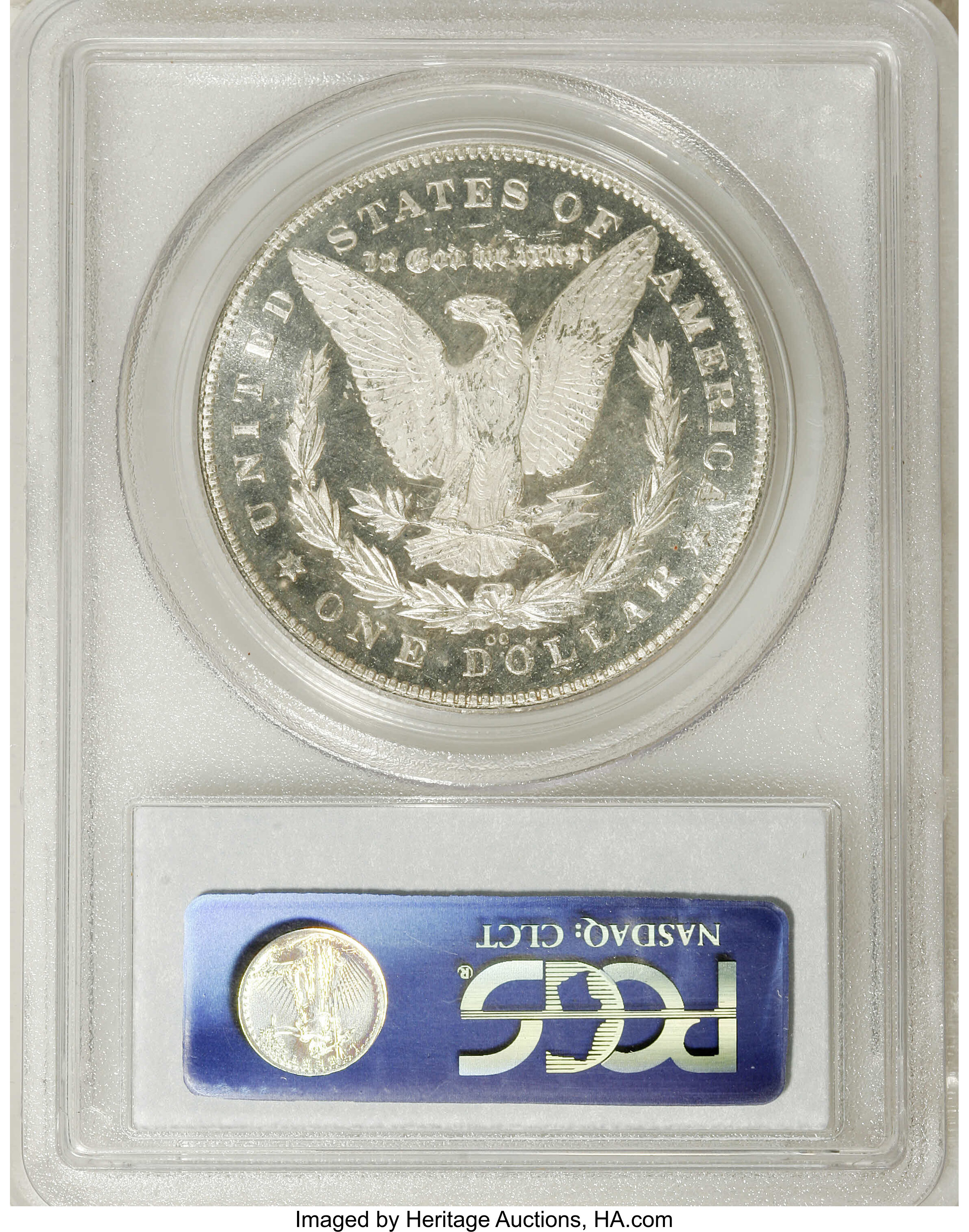 image for: 1880/79-CC $1 Reverse of 1878 MS64 Prooflike PCGS. VAM-4. A Top 100 Variety. Struck from a re...