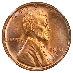 image for: 1941-D 1c NGC MS67 RB