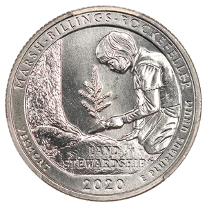 image for: 2020-W Marsh-Billings Rockefeller NP 25c PCGS MS64 (V75)