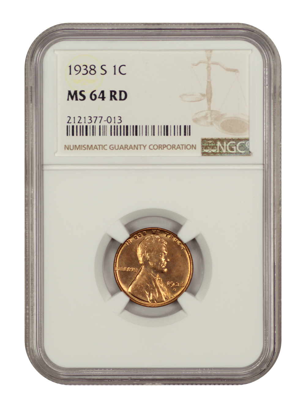 1938-S 1c MS RD MS62 RD CAC thumbnail 11
