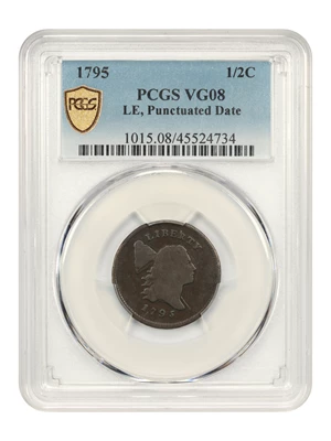 image for: 1795 1/2c PCGS VG-08 (Pole LE Punc. Date)