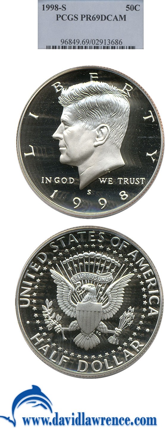 image for: 1998-S 50c  PCGS Proof 69 DCameo