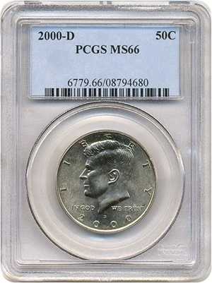 image for: 2000-D 50c PCGS MS66