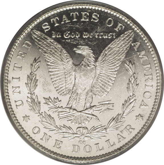 image for: 1892-CC $1 MS62 Deep Mirror Prooflike PCGS. Outstanding deeply mirrored fields establish exce...