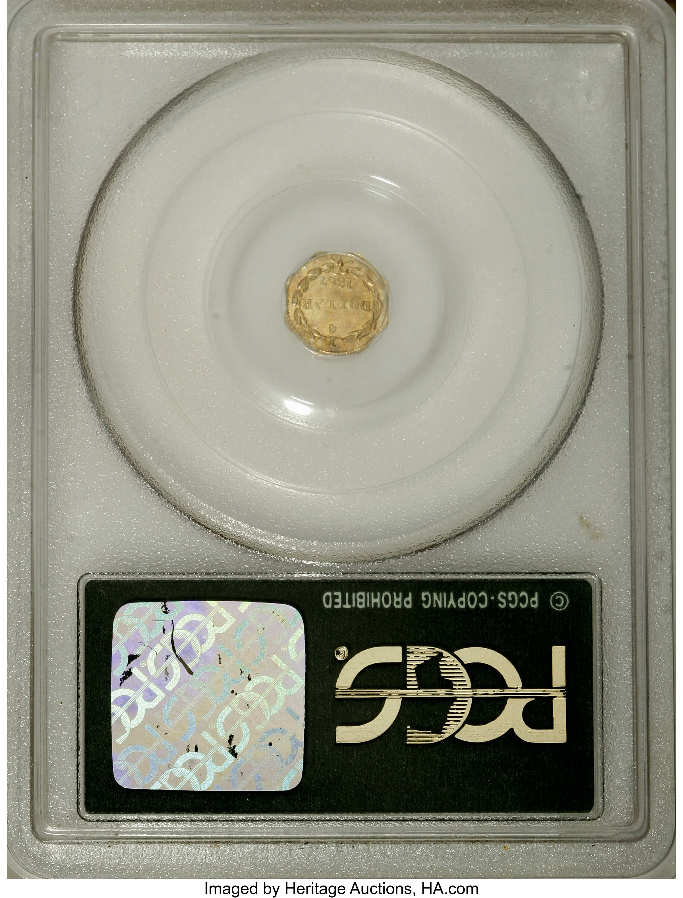 image for: 1867 25C Liberty Octagonal 25 Cents, BG-709, R.4, MS65 PCGS. A honey-gold Gem that boasts reflective fields and an even str...