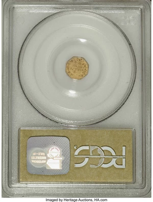 image for: 1870 25C Liberty Octagonal 25 Cents, BG-713, R.4, MS66 PCGS. A satiny and smooth high grade fractional gold piece with an e...