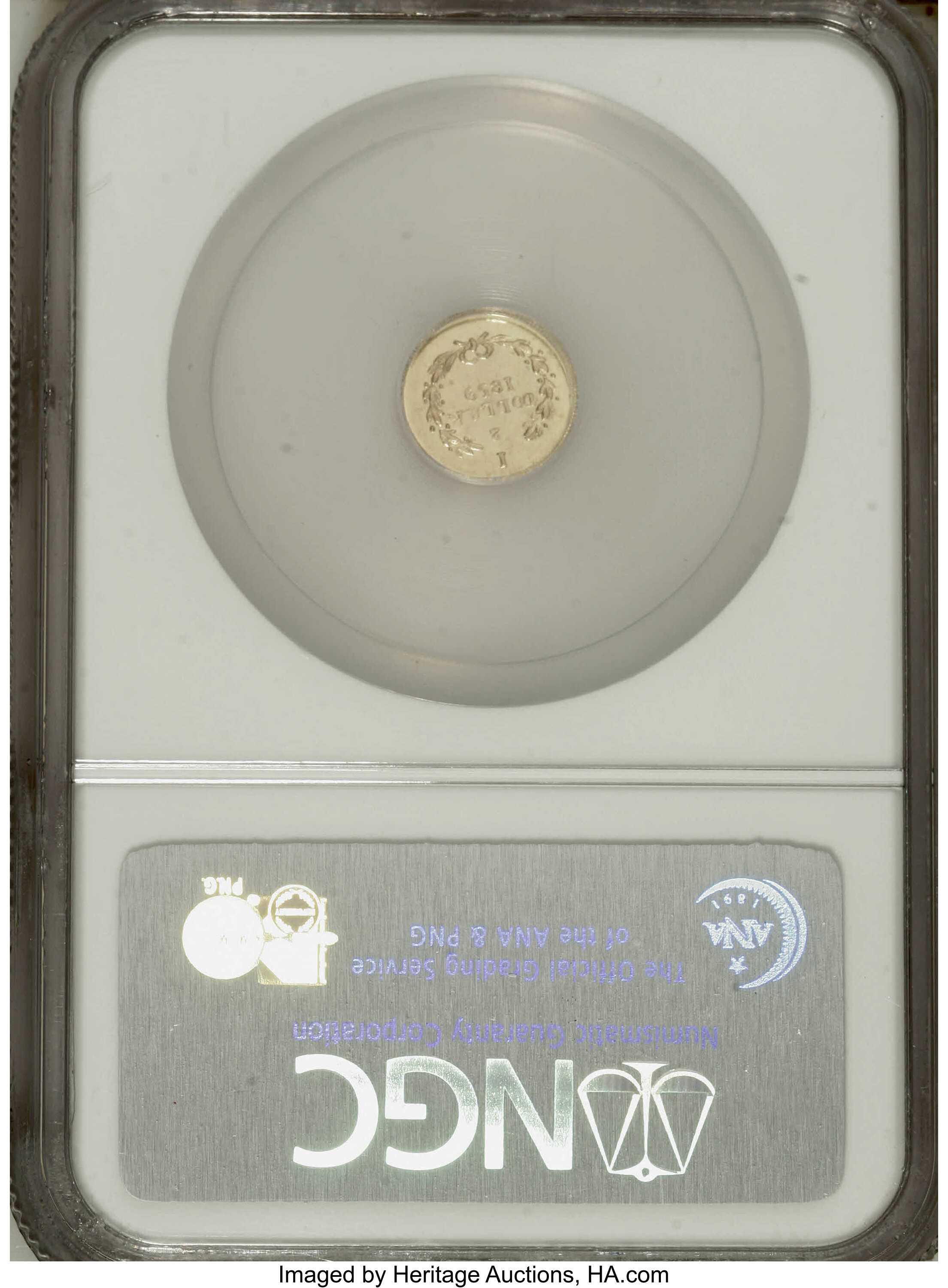 image for: 1859 50C Liberty Round 50 Cents, BG-1002, High R.4, MS65 NGC. This splendidly unabraded Gem provides silky fields and sharp...