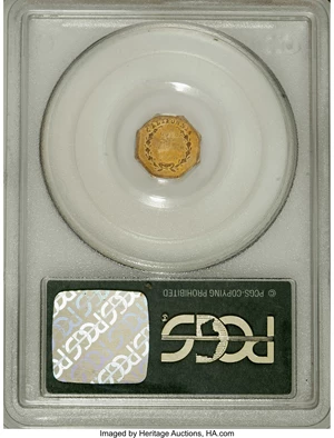 image for: 1868 $1 Liberty Octagonal 1 Dollar, BG-1105, High R.4, MS62 PCGS. The flashy mirrored fields are toned rich apricot-gold, a...