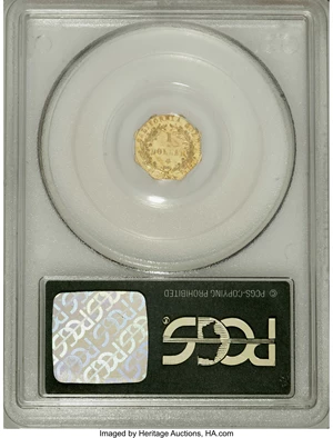 image for: 1873 $1 Indian Octagonal 1 Dollar, BG-1123, High R.4, MS63 PCGS. The brightly mirrored fields lack noticeable marks. Slende...