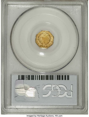 image for: 1876/5 $1 Indian Octagonal 1 Dollar, BG-1128, R.5, MS63 PCGS. Splashes of canary-gold patina grace this flashy and exacting...