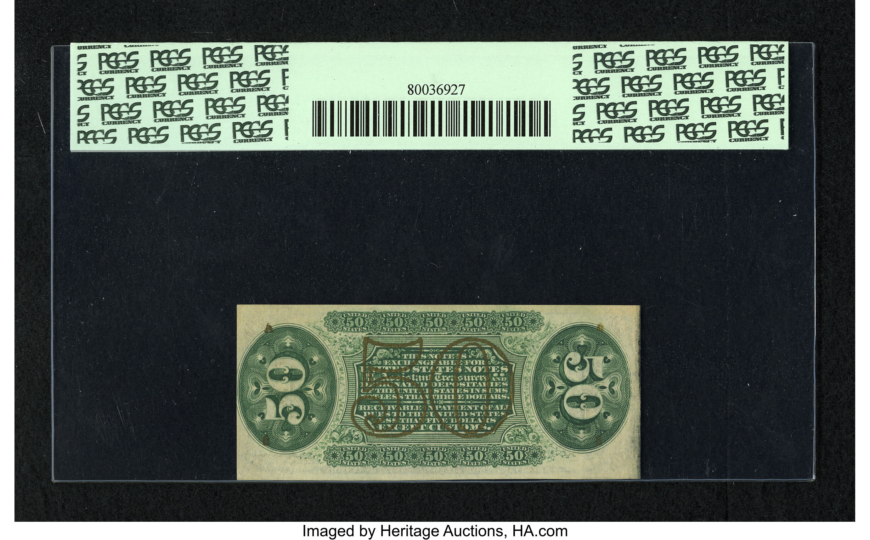 image for: Fr. 1337 50c Third Issue Spinner PCGS Choice New 63PPQ.