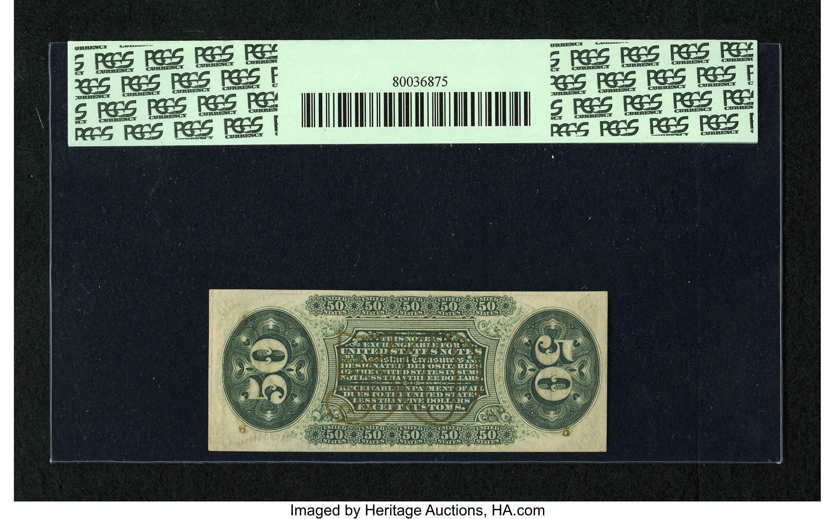 image for: Fr. 1362 50c Third Issue Justice PCGS Choice About New 58PPQ. Wonderful bronzing highlights this example that exhibits the u...