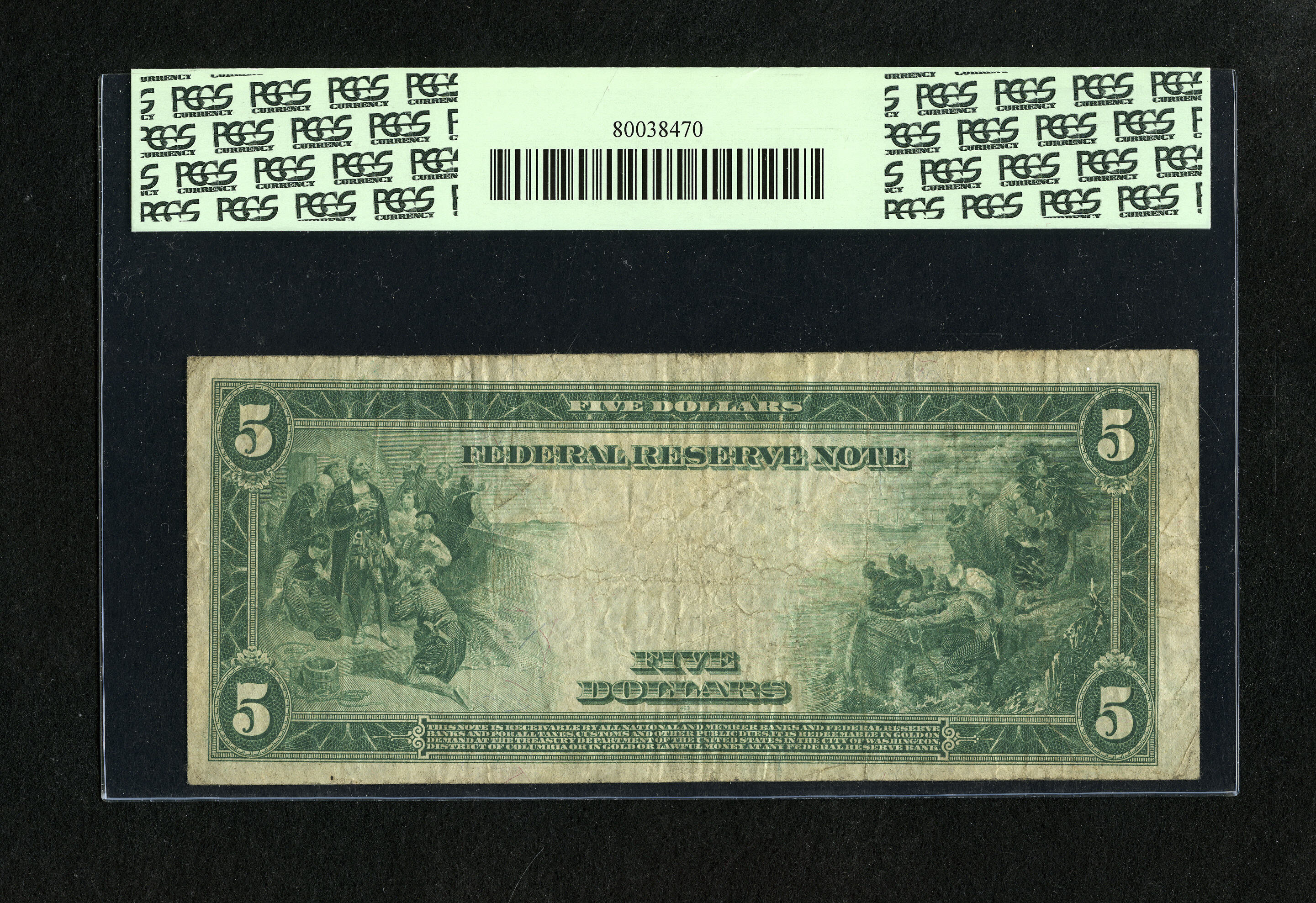 image for: Fr. 857 $5 1914 Federal Reserve Note PCGS Fine 15. A popular Carter-Glass issue with solid paper. To date, only about two do...