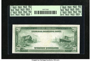 image for: Fr. 999 $20 1914 Federal Reserve Note PCGS Choice About New 55.