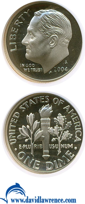 image for: 2004-S 10c NGC Proof 70 UCameo