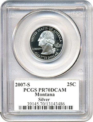 image for: 2007-S 25c Montana-Silver PCGS Proof 70 DCameo