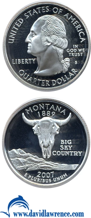 image for: 2007-S 25c Montana-Silver PCGS Proof 70 DCameo