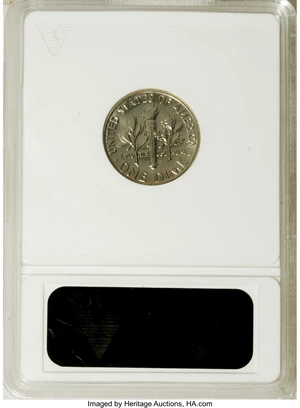 image for: 1970-D 10C Double Die Reverse MS65 ANACS. NGC Census: (11/74). PCGS Population (32/118). Mintage: 754,942,080. Numismedia W...