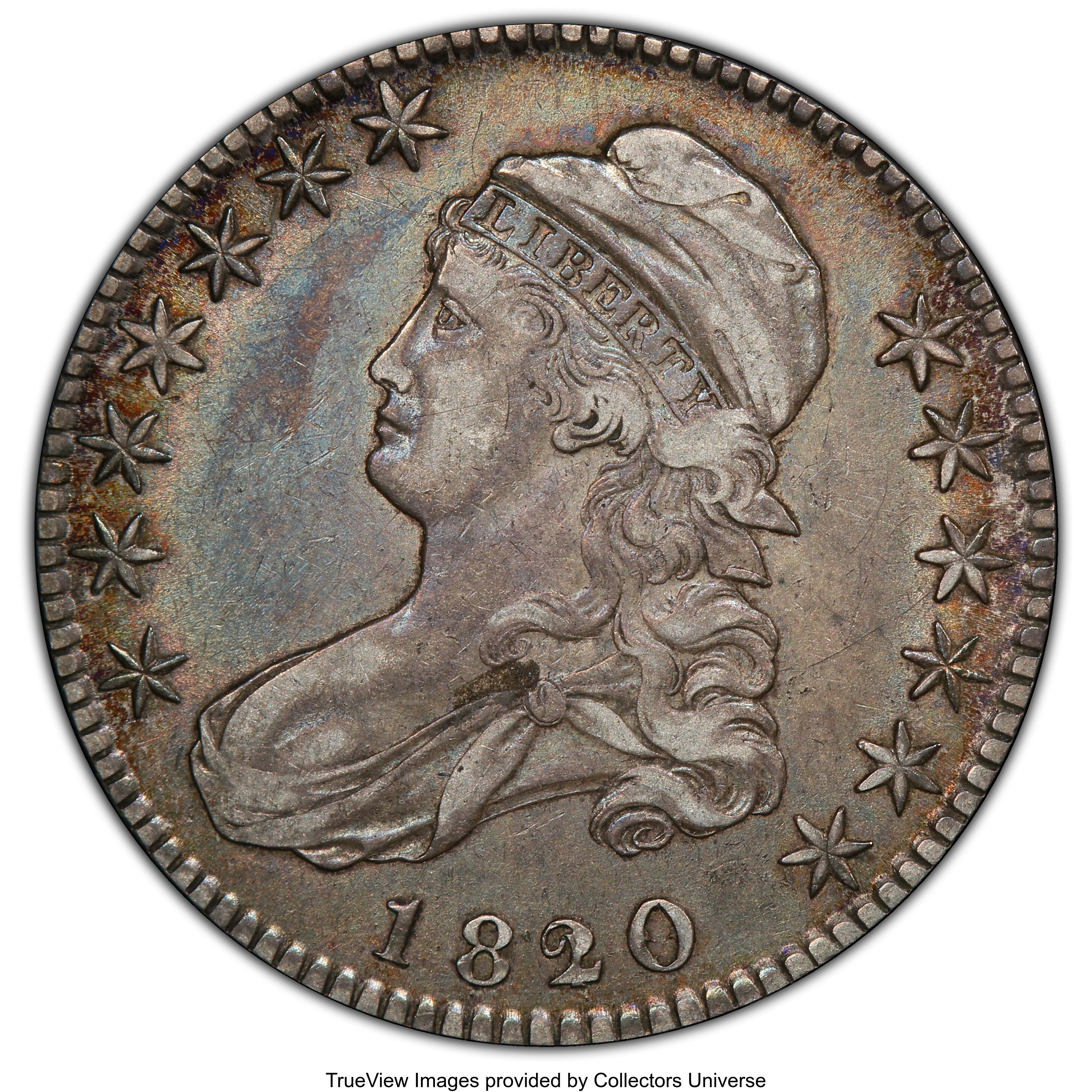 image for: 1820/19 50C Square Base 2, O-101a, R.2, XF40 PCGS. PCGS Population: (2/4 and 0/0+). NGC Census: (1/7 and 0/0+). XF40. ...