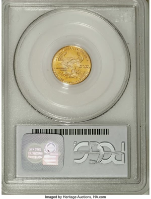 image for: 1989 G$5 Tenth-Ounce Gold Eagle MS69 PCGS. PCGS Population (928/5). NGC Census: (1026/18). Mintage: 264,790. Numismedia Wsl...
