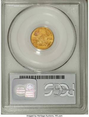 image for: 1997 G$5 Tenth-Ounce Gold Eagle MS69 PCGS. PCGS Population (1104/19). NGC Census: (0/0). Mintage: 528,515. Numismedia Wsl. ...
