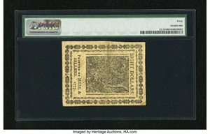 image for: Continental Currency February 26, 1777 $8 PMG Extremely Fine 40....