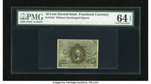 image for: Fr. 1244 10c Second Issue PMG Choice Uncirculated 64 EPQ....