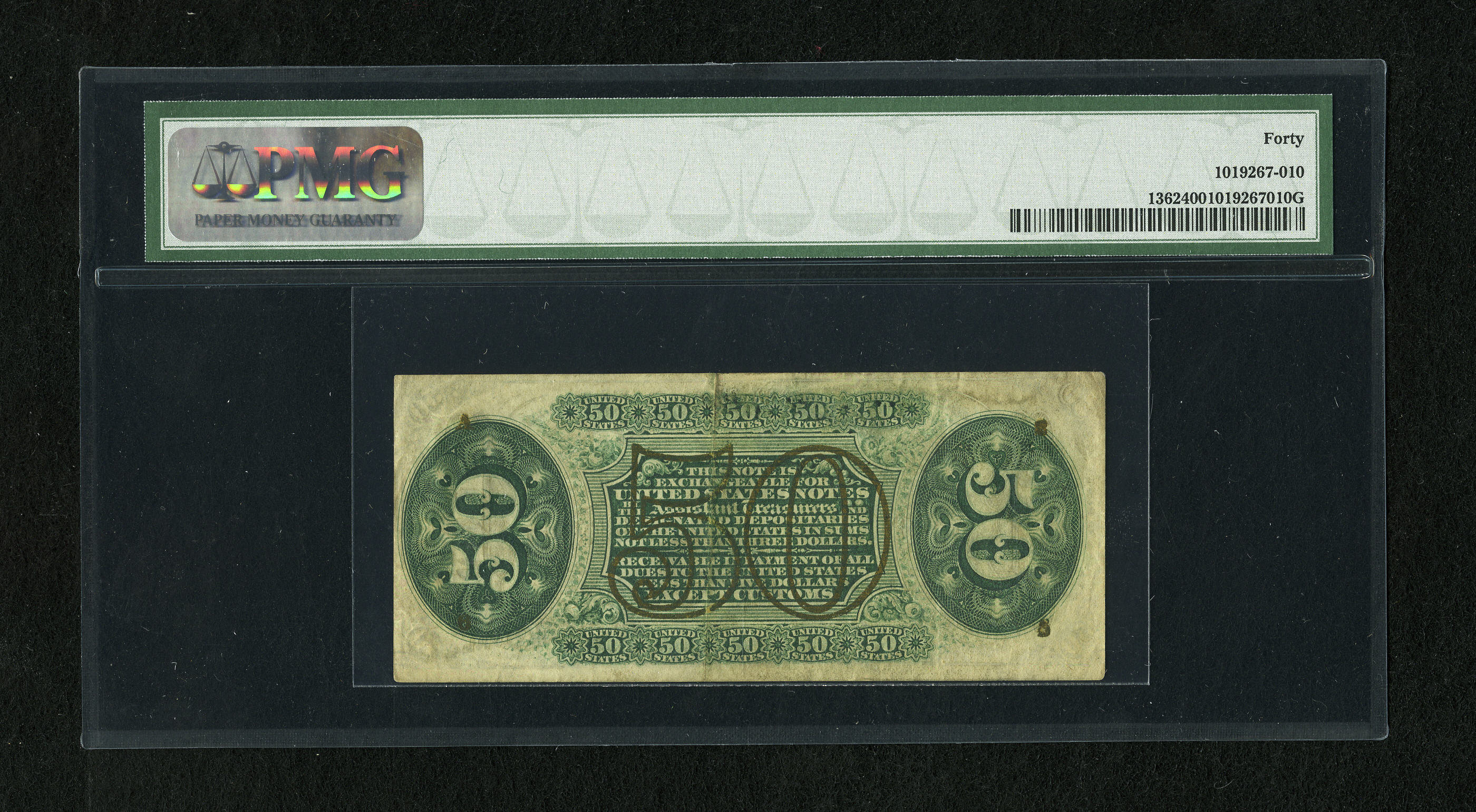 image for: Fr. 1362 50c Third Issue Justice PMG Extremely Fine 40....