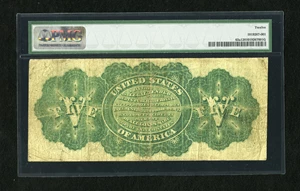 image for: Fr. 63a $5 1863 Legal Tender PMG Fine 12.