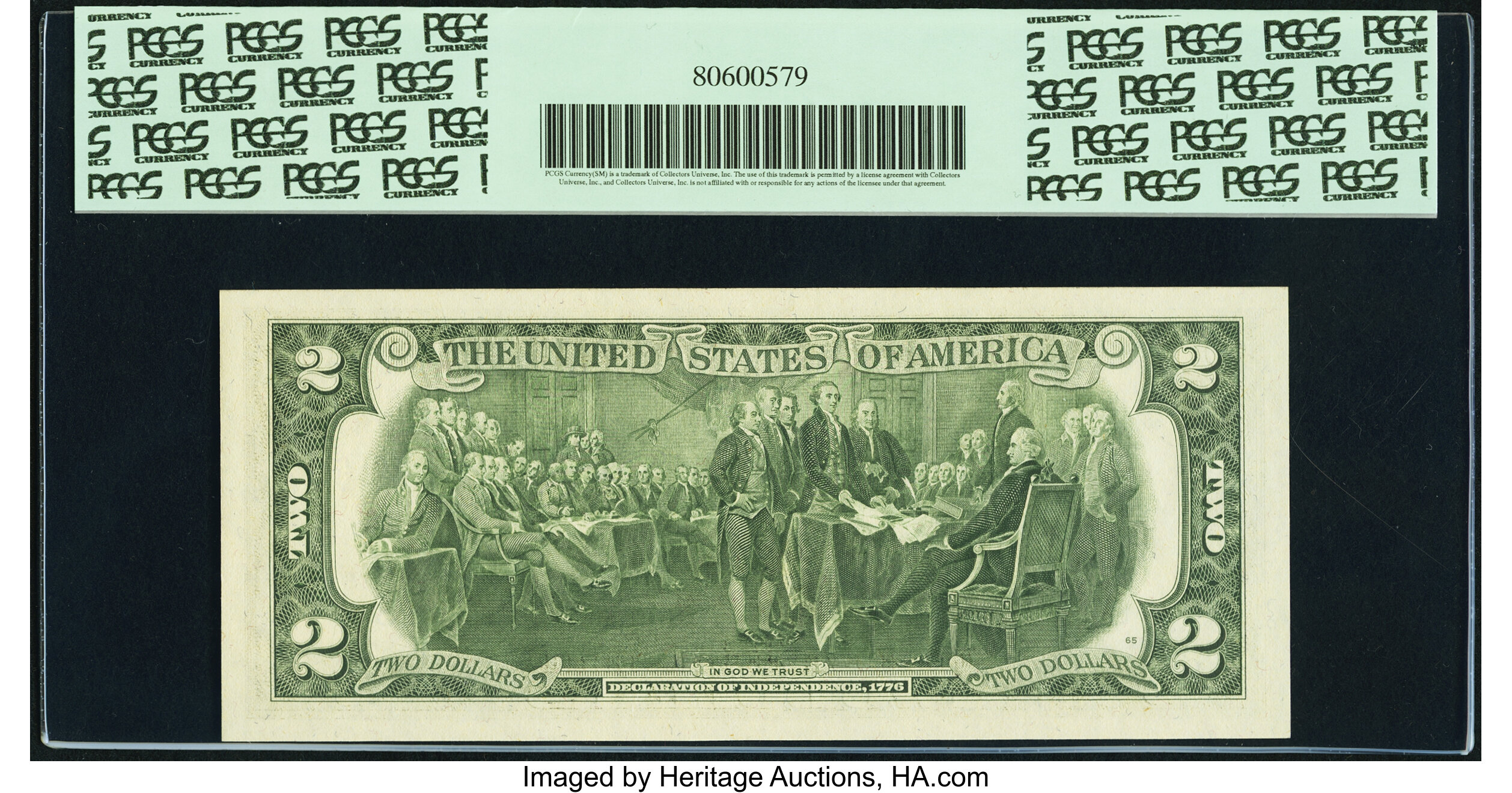 image for: Radar Serial Number 01255210 Fr. 1935-H* $2 1976 Federal Reserve Star Note. PCGS Gem New 66PPQ....