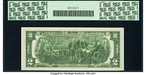 image for: Repeater Serial Number 08880888 Fr. 1935-K $2 1976 Federal Reserve Note. PCGS Very Choice New 64PPQ....