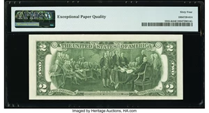 image for: Fancy Serial Number 00022222 Fr. 1935-K $2 1976 Federal Reserve Note. PMG Choice Uncirculated 64 EPQ....