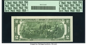 image for: Repeater Serial Number 00020002 Fr. 1935-K $2 1976 Federal Reserve Note. PCGS Choice About New 55PPQ....