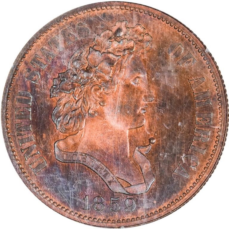 image for: 50C 1859 J-240. PCGS PR65 RB OGH