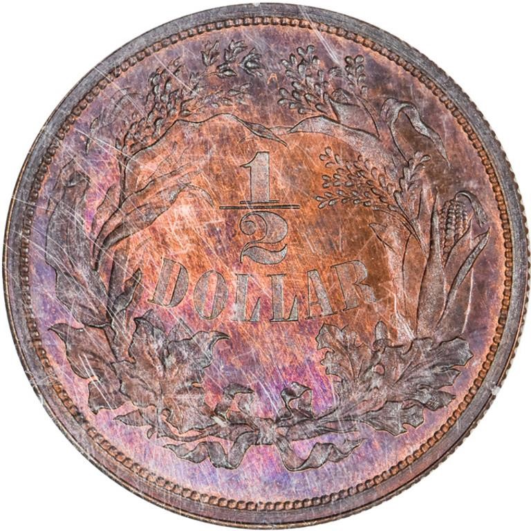 image for: 50C 1859 J-240. PCGS PR65 RB OGH
