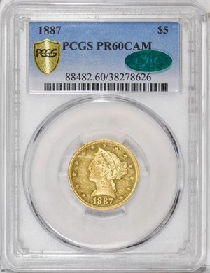image for: $5 1887 PCGS PR60 CAM CAC