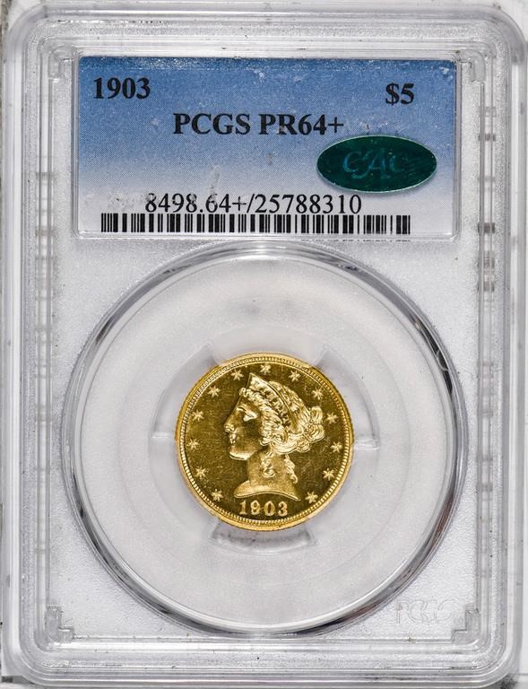 image for: $5 1903  PCGS  PR64+ CAC